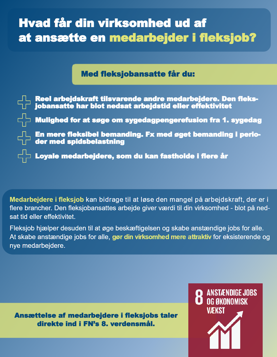 Fleksjob Hvad får din virksomhed ud af at ansætte en medarbejder i fleksjob?